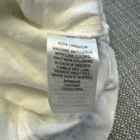 Coastal Euro 100% Linen Blazer Womens Small White Preppy Jacket Caslon - Picture 4 of 8